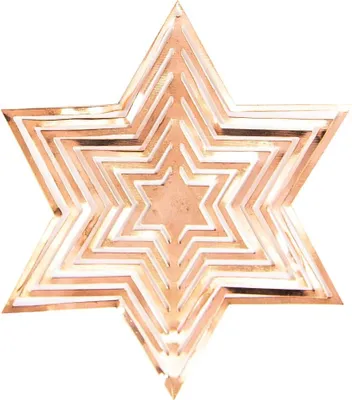 Produktbild von Oblique Unique Weihnachtsstern 3D Stern Anhänger Metall Hängedeko Deko für Weihnachten Weihnachtsdeko - roségold