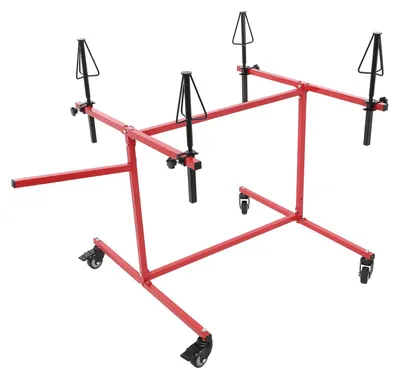 Produktbild von Felgenlackierständer, Ergonomischer Griff, Drehbares Design, Rot