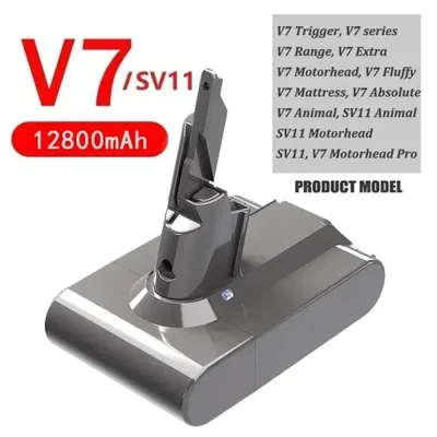 Immagine prodotto di Batteria per aspirapolvere senza fili V7 - Batteria di ricambio - 22,2 V Li-Ion - 12800 mAh - Ricaricabile