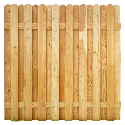 Produktbild von Ligna Gard Bretterzaun Bilbao mit gebogenem Kopf 180x180 cm Holzzaun Lärche sehr stabil