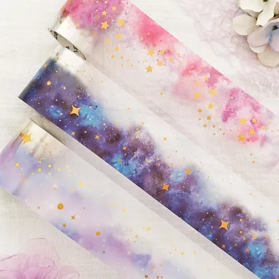 Produktbild von Set mit 3 Aquarell-Design-Washi-Tape-Aufklebern für Scrapbooking