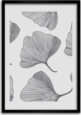 Produktbild von Bild - Bilderrahmen - Foto - 70 cm x 100 cm - MDF - Rahmen - Wandkunst - ginkgo