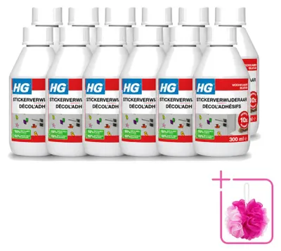 Produktbild von 12 x HG Stickerentferner - zum Entfernen von Aufklebern und Kleberesten - 300 ml - Sparpackung - 12 Stücke