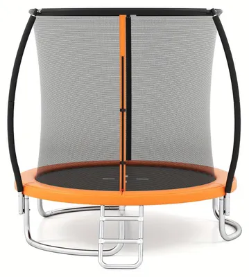 Obrázok produktu pre Trampolína - Pružinová podložka - Vonkajšia trampolína - Detská trampolína - Kruh - Bezpečnostná sieť vrátane rebríka