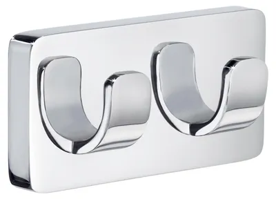 Produktbild von Smedbo ICE - Doppelter Badetuchhaken in Chrom poliert OK356