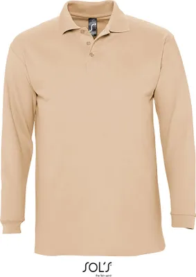 Immagine prodotto di SOLs 11353 | Polo uomo manica lunga Winter II - Colore: Sabbia - Taglia: XL