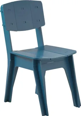 SoBuy Esszimmerstuhl HFST01-B blau modern mit klappbarer Sitzfläche auf weißem Hintergrund