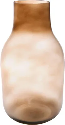 Produktbild von INNA-Glas Bauchige Blumenvase RAIDON aus Glas, orange-braun-klar, 30 cm, Ø 22 cm - Farbige Vase