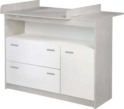 Produktbild von roba Wickelkommode ‚Julia‘, mit abnehmbarem Wickelansatz, breit, 2 Schubladen, Wickelhöhe 90,5 cm