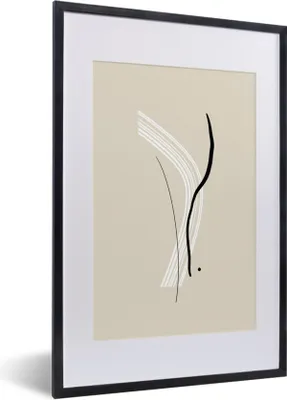 Produktbild von MuchoWow® Gerahmtes Poster Pastell - Abstrakt - Design 40x60 cm - Poster mit Schwarzem Bilderrahmen Wandposter Rahmen Foto Bilder - Poster in Rahmen