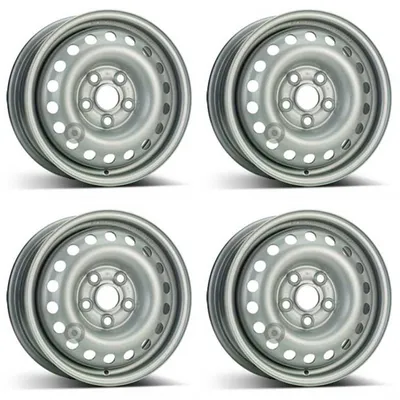 Productafbeelding van 4 stalen velgen, 6.0Jx15 inch, ET55, 5x112 boutgaten, geschikt voor Volkswagen T4. Set van 4
