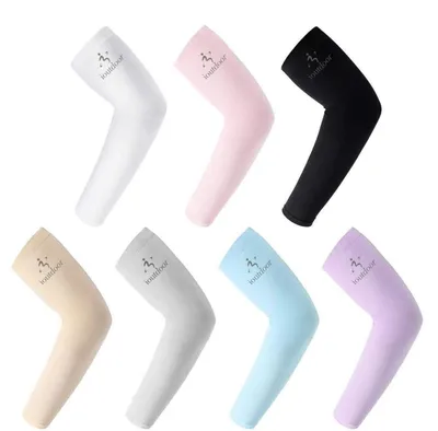 Immagine prodotto di Maniche protettive per braccia, con protezione UV UPF 50+, compressive e con protezione solare, confezione da 7 paia