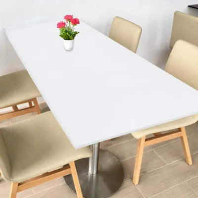 Elastische Tischdecke 246x76 cm, Polyester, waschbar, weiß