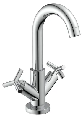 Produktbild von SCHÜTTE ELIOT Waschtischarmatur mit Zugstange, Wasserhahn Bad mit Ablaufgarnitur Chrom