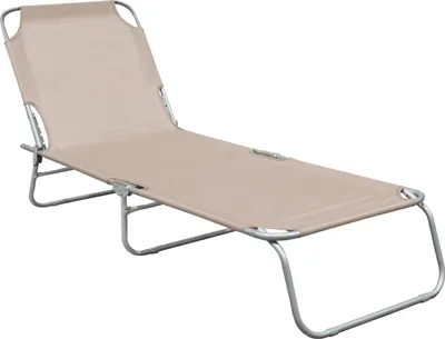 Produktbild von Linder Exclusiv Klappbarer Garten-Liegestuhl GM4001BG Beige
