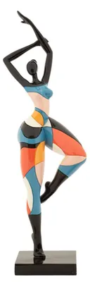 Image de Mauro Ferretti Sculpture Ballerina Rubic 11,5x9x38,5 cm multicolore