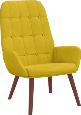 Zdjęcie produktu dla vidaXL Fotel Relax żółty aksamit