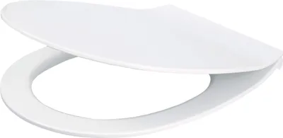 Image de Abattant de WC en duroplast à chute libre, blanc, à déclenchement rapide