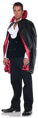 Produktbild von Dracula Vampir Cape als Umhang zum Wenden Schwarz-rot