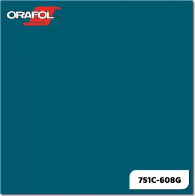 Produktbild von Plotterfolie ORACAL 751C-608G Petrol glänzend 31,5 x 20 cm