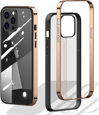 Produktbild von Hülle für Apple iPhone 12 Mini - Electroplating Handyhülle Schutzhülle Hartschalen Transparent Case - Gold