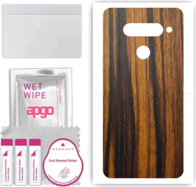 Produktbild von apgo Rückseite Schutzfolie, Skin, kompatibel mit LG V40 ThinQ, Hinten Displayschutzfolie aus Vinylfolie, kratzfest, einfache Montage - Tigerwood