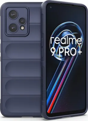 Produktbild von Mobigear Bumpy  Realme 9 Pro Plus Hülle Flexibles TPU Backcover - Dunkelblau
