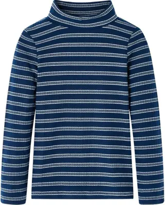 Produktbild von Kinder-Langarmshirt Marineblau 140