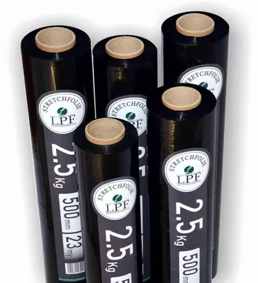 Produktbild von 5x Stretchfolie Wickelfolie schwarz 2,5Kg, Breite 500mm