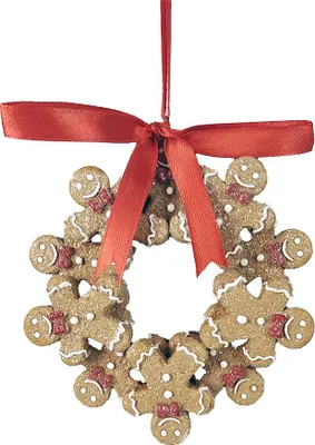 Produktbild von Clayre & Eef Weihnachtsanhänger Pfefferkuchenmann 10x2x10 cm Braun Kunststoff