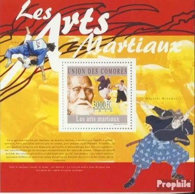 Produktbild von Briefmarken Komoren 2010 Mi Block 585 (kompl. Ausg.) postfrisch Kampfkünste (Morihe Ueshiba)
