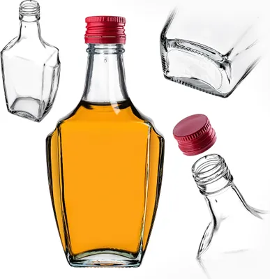 Immagine prodotto di Bottiglie in vetro KADAX 250ml con tappo a vite, 10 pezzi, bottiglie vuote da riempire, bottiglie per liquori, bottiglie per succhi di frutta, rosso
