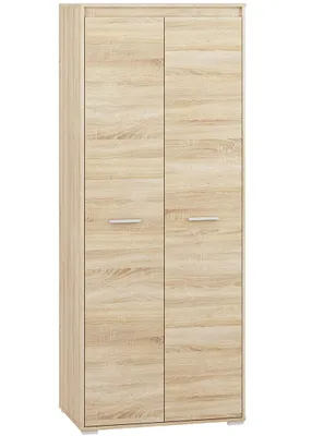 Produktbild von Marmex Möbel Avo 02 hoher zweitüriger Kleiderschrank, Garderobenschrank mit Regal und Kleiderstange, Garderobe für das Jugendzimmer, Schlafzimmer,