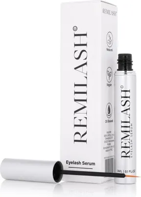 Zdjęcie produktu dla REMILASH Eyelash Serum Growth (3 ml) - Serum do przedłużania rzęs - Serum do rzęs - Szybki wzrost rzęs - Serum do rzęs dla wrażliwych oczu - Serum do rzęs bez hormonów - Wzmocnienie rzęs