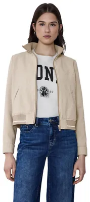 Productafbeelding van Street One Studio blouson met college-details, geborsteld beige, maat 40