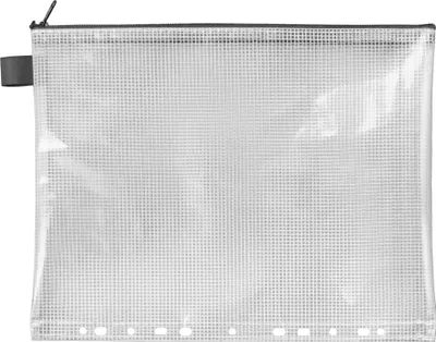 Produktbild von Veloflex Reißverschlusstasche PVC-frei A4 mit Abheftrand transparent
