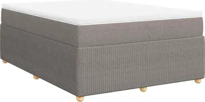 Produktbild von vidaXL Boxspringbett mit Matratze Taupe 140x200 cm Stoff