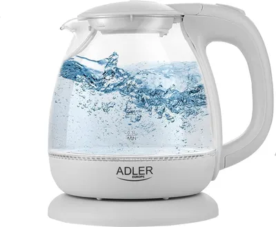 Immagine prodotto di Adler | Bollitore | AD 1283G | Standard | 1100 W | 1 L | Plastica/vetro | Base girevole a 360° | Grigio