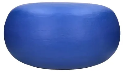 Productafbeelding van Pomax Pretoria bijzettafel, blauw, Ø 50 x H 25 cm