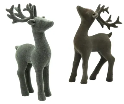 Produktbild von Elzusha – Set aus 2 dekorativen Rentierfiguren für Weihnachten