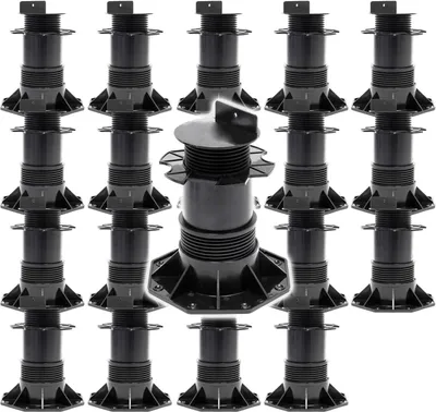 Produktbild von XPOtool Set 20x Stelzlager für Terrassen, 2700kg, 137-215mm, höhenverstellbare Stellfüße für Terrassendielen, Platten und Planken