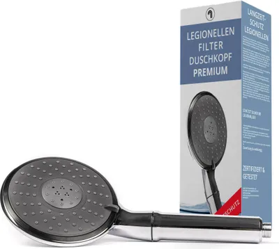 Produktbild von Legionellenfilter Duschkopf Safety Chrom Premium