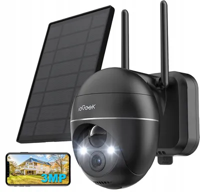 Produktbild von ieGeek 2K Überwachungskamera Außen Solar PTZ WLAN 4x Zoom