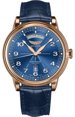 Produktbild von Aviator Herrenuhr Blau aviator-V.3.44.2.402.4