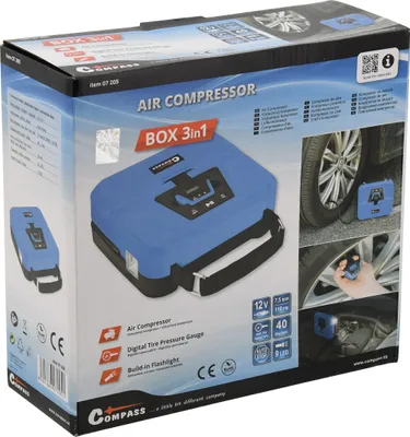 Obrázek produktu pro COMPASS Kompresor 12V BOX digitální 3in1 07205