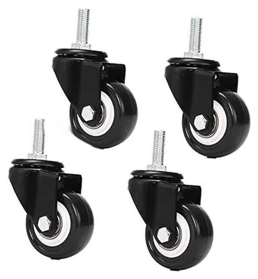 Produktbild von Bürostuhlrollen M8 x 25 mm, 4er Set, 240 kg, PolyurethanLenkrollen, für Möbel