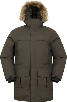 Produktbild von Mountain Warehouse - "Antarctic Extreme" Daunenjacke Wasserfest für Herren MW2290 (L) (Dunkel-Khaki)