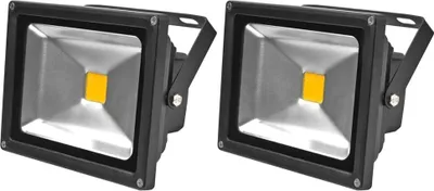 Immagine prodotto di 2 proiettori LED da 20 W, Greenmigo IP65 impermeabili, neri, bianco freddo, 120°, proiettori LED da esterno, illuminazione diffusa, CA 85-265 V, bianco luce diurna