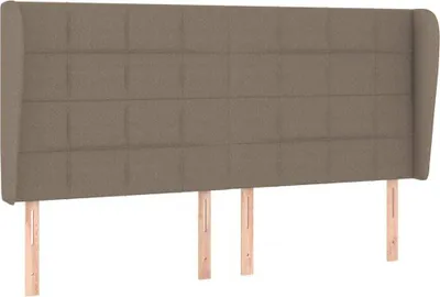 Produktbild von vidaXL Kopfteil mit Ohren Taupe 163x23x118/128 cm Stoff