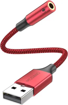 Produktbild von USB-zu-3,5-mm-Audio-Adapter – Externe Soundkarte für Kopfhörer, PC, Laptop, PS4